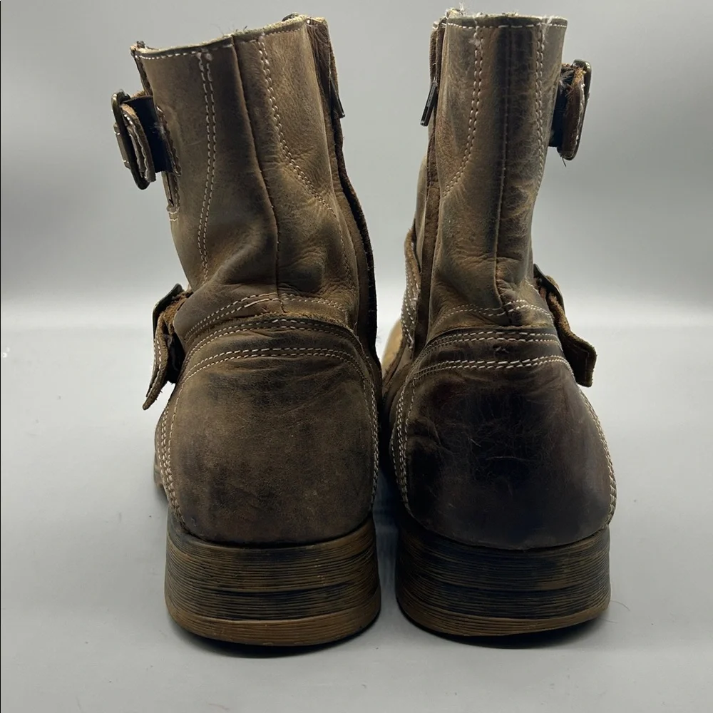 Men's BedStu Wren Leather Distressed Boots Rustic